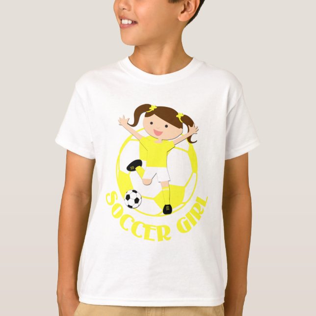 Camiseta Garota 1 e Ball Yellow e White v2 (Frente)
