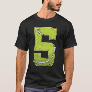 Camiseta Garota 5 De Aniversário De tênis 5 Anos