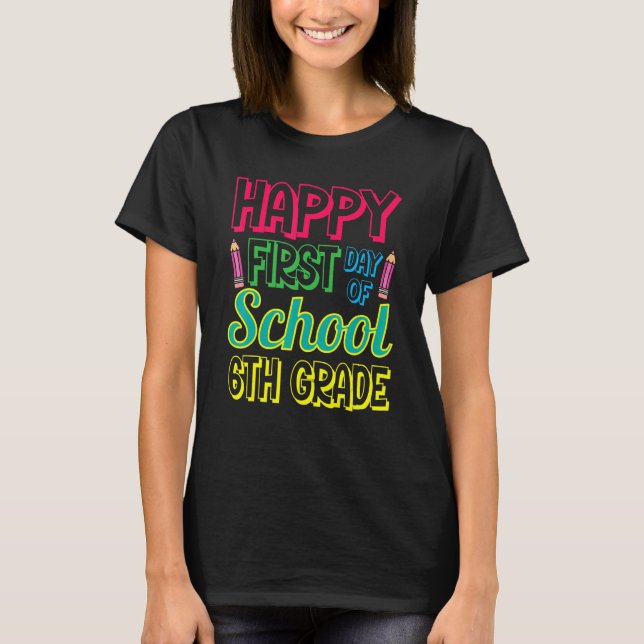 Camiseta Garota 6 de Boas-vindas do 6 Grau (Frente)