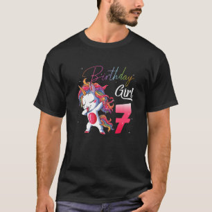 Camiseta Garota 7 de Aniversário de 7 Anos Dente Dando Us