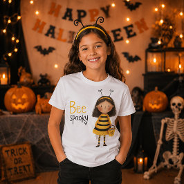 Camiseta Garota Abelha Bumblebee Fofo Halloween Assustador