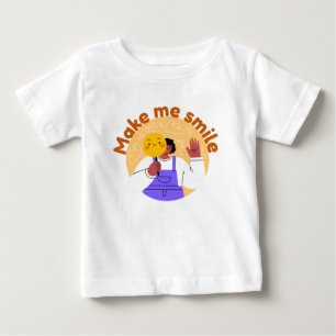 Camiseta Garota acenando e sorrindo