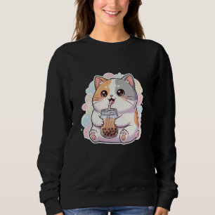 Camiseta garota adolescente gato fofo e bebida prink camise