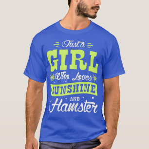 Camiseta Garota Adora Sol E Hamster Dizendo