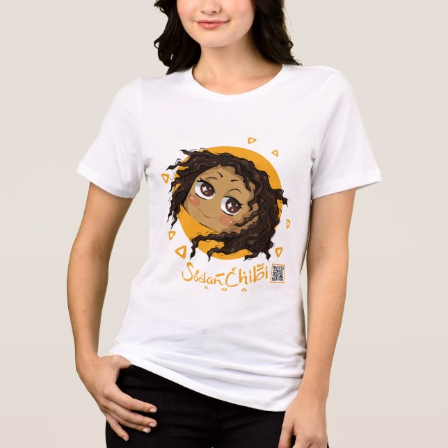 Camiseta Garota africana de chibi (Frente)