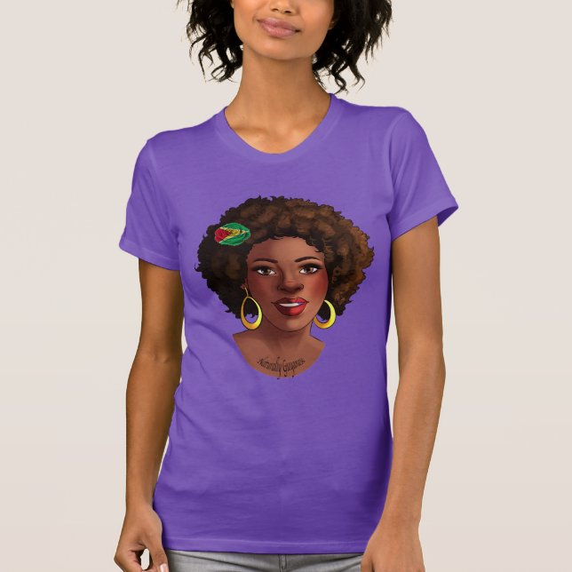 Camiseta Garota Afro Guianense (Frente)