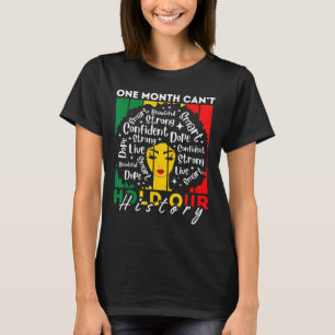 Camiseta Garota Afro Um Mês Não Pode Segurar Nossa História