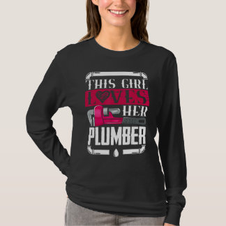 Camiseta Garota Ama Seu Encanador I Tubulações I Encanador 