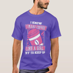 Camiseta Garota amiga artista de café barista