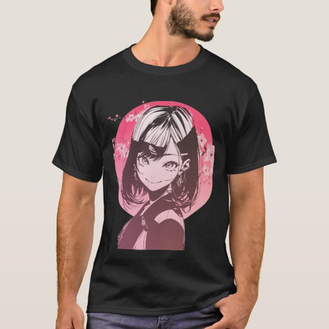 Camiseta Garota Anime Elegante (Frente)