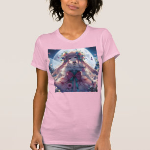 Camiseta Garota Anime Flor Lua Fada