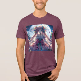 Camiseta Garota Anime Flor Lua Fada