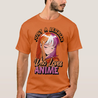 Camiseta Garota Anime Lésbica Apenas Uma Lésbica Que Ama An