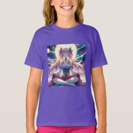 Camiseta Garota Anime Meditando Espiritual