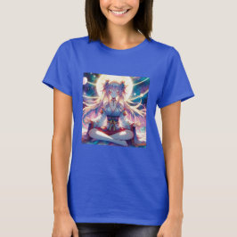 Camiseta Garota Anime Meditando Espiritual
