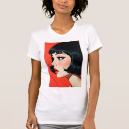 Camiseta Garota Anime Mística Fazendo Silêncio