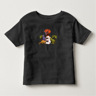 Camiseta Garota aniversário de 3 anos Dino Dinossauros 3 an