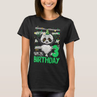 Garota aniversário de 3 anos Panda de 3 anos Panda