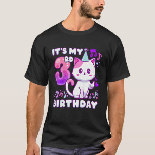 Camiseta Garota aniversário de criança de 3 anos de idade, 
