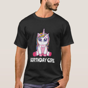 Camiseta Garota aniversário de criança de aniversário Gata