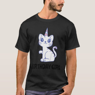 Camiseta Garota aniversário de criança de aniversário Gata