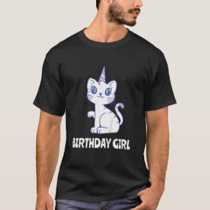 Camiseta Garota aniversário de criança de aniversário Gata