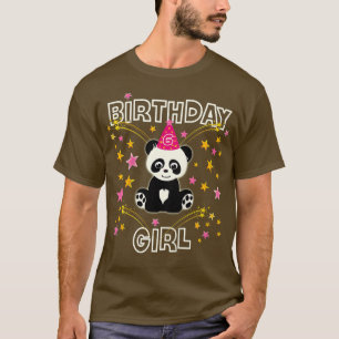 Camiseta Garota aniversário de criança, Panda Bonita, Anive