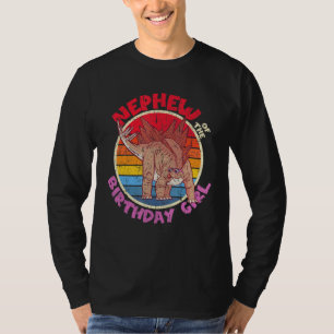 Camiseta Garota Aniversário I Sobrinho I Stegosaurus I Fami