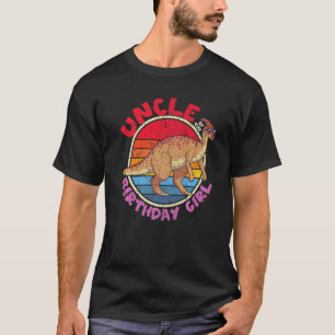 Camiseta Garota Aniversário Tio I Parasaurolophus I Family
