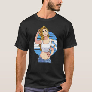 Camiseta Garota Argentina Bandeira da Argentina Orgulho Lat