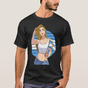 Camiseta Garota argentina Sinalizador latino orgulho