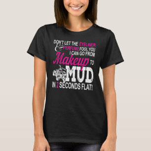 Camiseta Garota Atv Maquietando A Quad Bike Rosa-Lama
