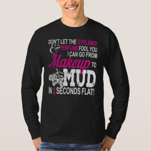 Camiseta Garota Atv Maquietando A Quad Bike Rosa-Lama