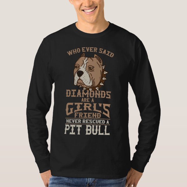 Camiseta Garota-Bola-De-Pit A Amiga-De-Pitbull Proprietária (Frente)