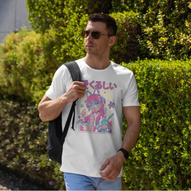 Camiseta Garota Bonita Com Fones de ouvido (Criador carregado)