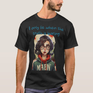 Camiseta Garota bonita com graça mente branca ideias para o