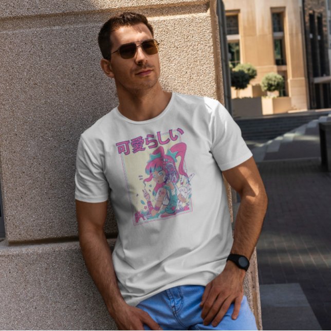 Camiseta Garota Bonita De Animação Com Brinquedos Plushie (Criador carregado)