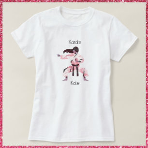 Camiseta Garota Bonita de Karate Artes Marciais