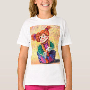 Camiseta Garota Bonita de Palhaço - Circo Feliz - Desenhan