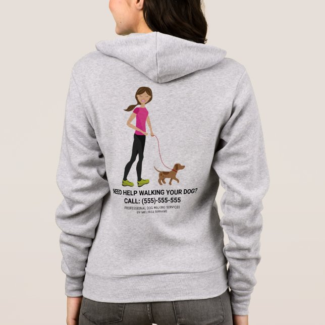 Camiseta Garota Bonita E Cachorro Marrom - Serviços De Cami (Verso)