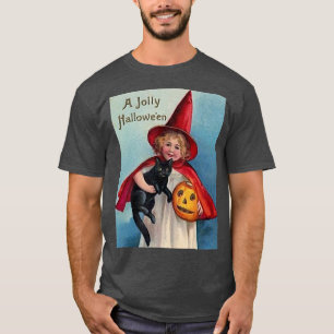 Camiseta Garota Bonita Negra Jack O'Lanterna Vinta