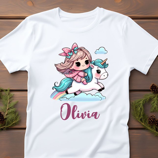 Camiseta Garota Bonita no Unicórnio (Criador carregado)