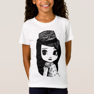 Camiseta Garota bonitinha grande que fez arte original