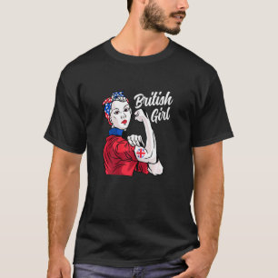 Camiseta Garota britânica Excelente Grã-Bretanha Bandeira C