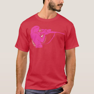 Camiseta Garota caçadora atirando em garotas tiro caça prof