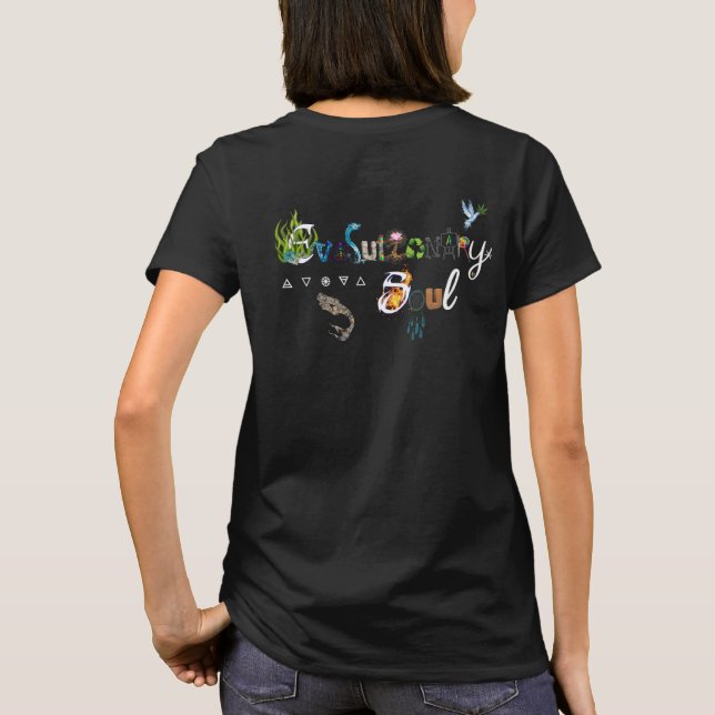 Camiseta Garota Caleidoscópio: Pescoço Básico de Tripulação (Verso)