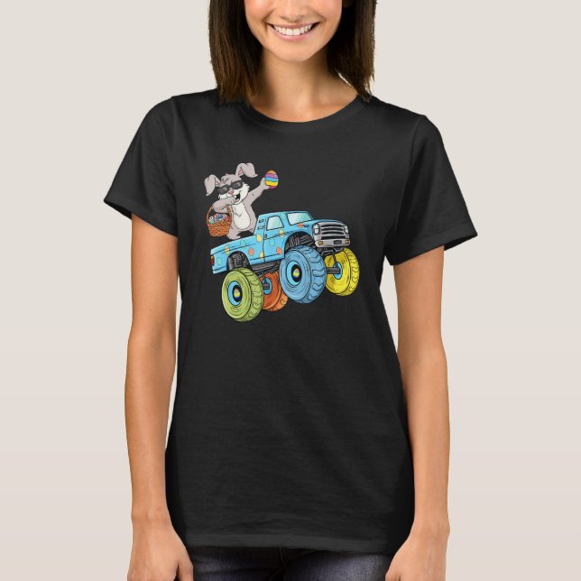 Camiseta Garota-Caminhão-Felz pascoa-Monstro-Dabbing (Frente)