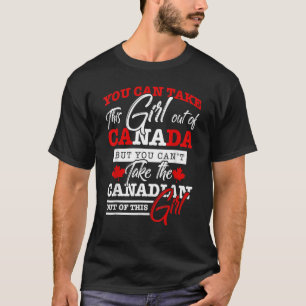 Camiseta Garota Canadense Mulheres Folha de Bordo Canadá