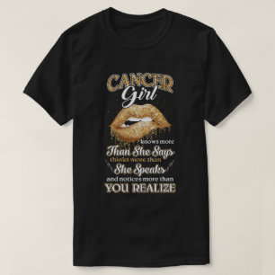 Camiseta Garota Cancer Sabe Mais Do Que Ela Diz Junho De Ju
