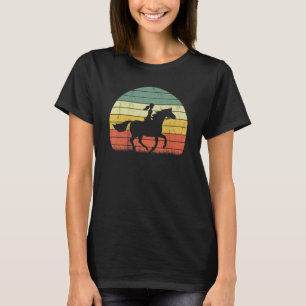 Camiseta Garota Cavalo Andando Vintage Cowgirl Ranch Texas